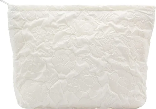 Vista 82 de Pazimiik Bolsa de maquillaje floral, grande, de algodón, con cremallera para bolsa de viaje, organizador de maquillaje de lona para mujeres