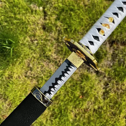Vista 7 de Bowen Yamato - Espada katana de acero inoxidable de 41 pulgadas, forjada a mano, juego 1:1, espada de cosplay