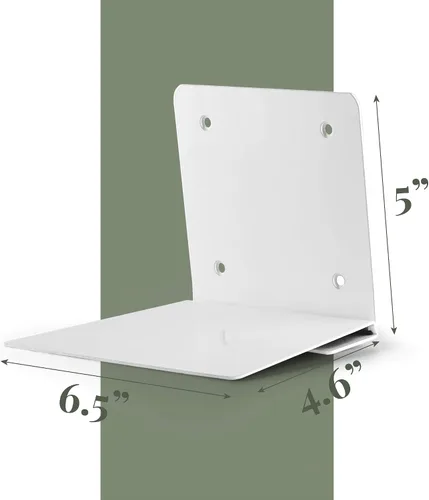 Vista 3 de Juego de 4 estanterías flotantes invisibles, organizador de libros montado en la pared resistente, soporte de estantes de metal para libros