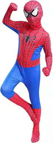 Vista 6 de LoLiLi Traje elástico de superhéroe para niños, traje elástico de elastano, disfraz de Halloween o cosplay