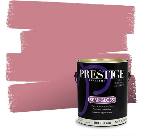 Vista 192 de Prestige Paints Pintura exterior e imprimación en uno, 1 galón, plano, coincidencia comparable de Valspar* Amber Rose*