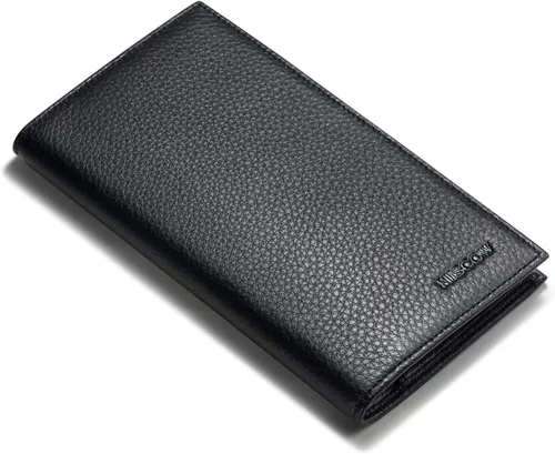 Vista 9 de HISCOW Funda minimalista para chequera, cuero de grano completo