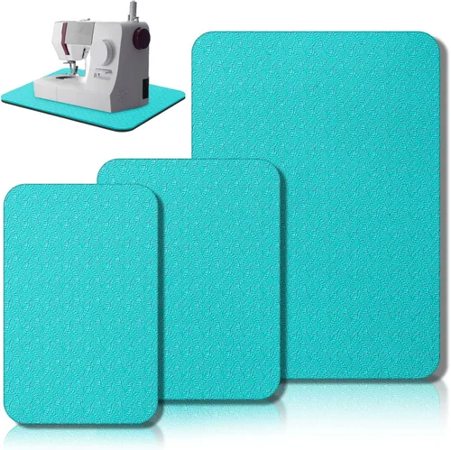 Vista 9 de Drydiet 3 Piezas Tapetes Silenciadores para Máquina de Coser Tapete de Pedal Almohadilla para Máquina de Coser Goma Antideslizante que se Mantiene