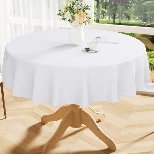Vista 29 de Smiry Mantel cuadrado de vinilo impermeable de 54x54 pulgadas, protector de manteles de vinilo lavables, funda de mesa resistente a derrames de Beige