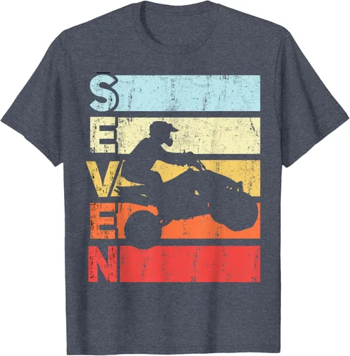 Vista 77 de ATV 7th Birthday Party ATV 4 Wheeler - Camiseta de cumpleaños temática cuádruple Negro