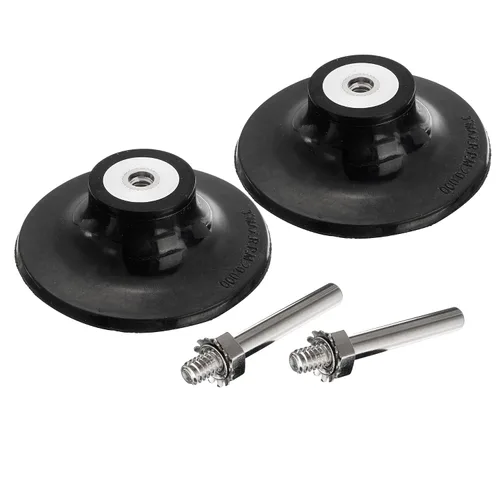 Vista 6 de Yakamoz Soporte de disco de lijado con bloqueo de rollo de 3 pulgadas con vástago de 1/4 de pulgada de cambio rápido, adaptador de almohadilla