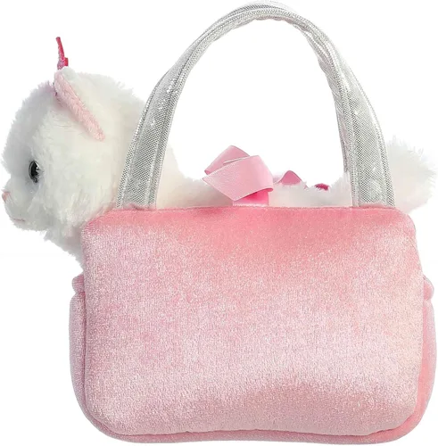 Vista 4 de Aurora Fashion Fancy Pals Trendy Sparkle Pink - Peluche con elegante bolso para divertirse con disfraz, perfecto para niños de 3 años, disfraces