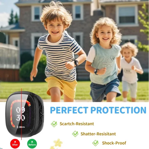 Vista 6 de Funda protectora de pantalla compatible con Fitbit Ace LTE, TPU suave de alta calidad, cubierta protectora delgada [a prueba de arañazos]