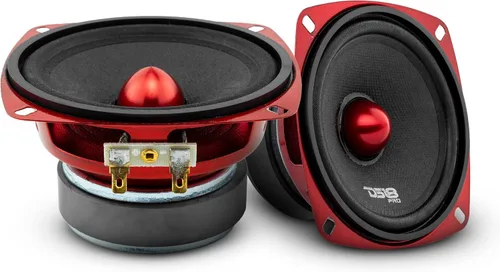 Vista 6 de Altavoz DS18 PRO de rango medio, cúpula en compresión de aluminio roja, altavoces de puerta de audio de alta calidad para auto o camión sistema