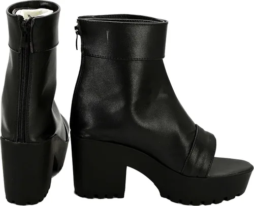 Vista 2 de Loveian Anime Sakura Haruno Ninja Botas Zapatos Halloween Cosplay Disfraz