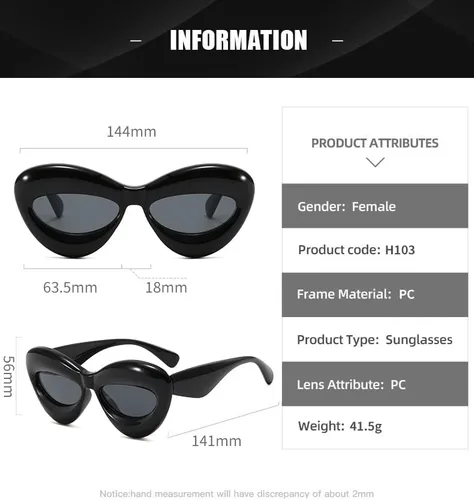 Vista 8 de Paquete de 3 lentes de sol Y2K de gran tamaño con montura gruesa para mujeres y hombres, UV400 grandes