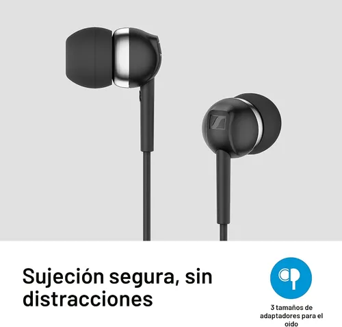Vista 4 de Sennheiser Consumer Audio CX 80S Auriculares intrauditivos con control remoto inteligente de un botón en línea - Negro