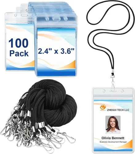 Vista 16 de Paquete de 25 cordones separables para tarjetas de identificación, con Breakaway Negro