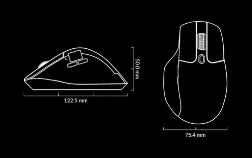 Vista 10 de Keychron M6 All Silent Wireless Gaming Optical Mouse, Tri-Mode 2.4 GHz/Bluetooth 5.3/Wired, PixArt 3395 Sensor, 26000 DPI, Ergonomic Lightweight