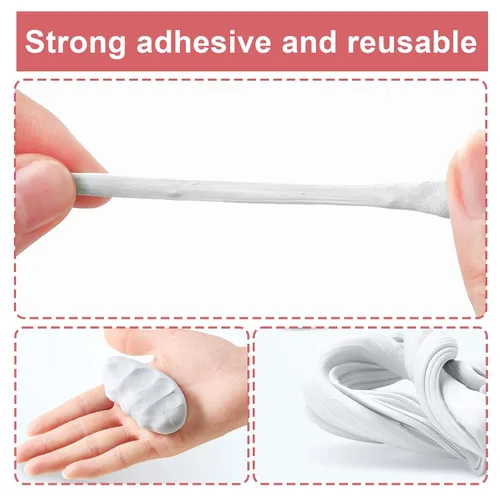 Vista 7 de 96 Piezas de Adhesivo Pegajoso para Póster, Masilla Pegajosa de Montaje Reutilizable Removible No Tóxica para Colgar en la Pared DIY (Blanco)