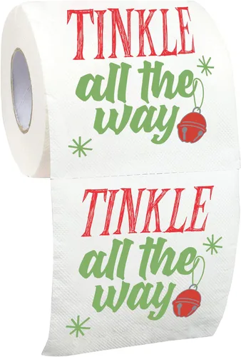 Vista 9 de Rollo de papel higiénico navideño con texto en inglés «He Sees You When You're Pooping», divertido papel higiénico, divertido regalo de Feliz