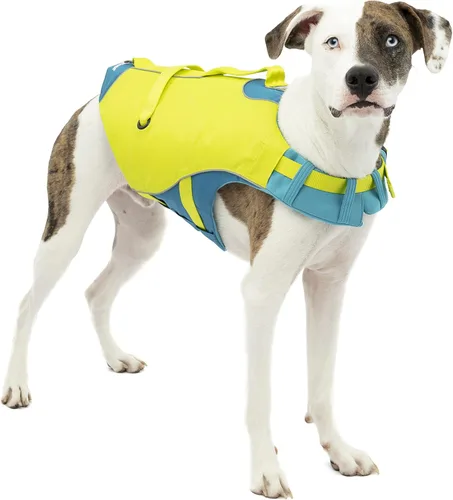 Vista 10 de Kurgo Surf n' Turf Life Jacket, Chili Red, Small Life Vest for Active Water Dogs, 2 Control Handles, 3 Adjustment Points, Reflective Trim, Leash