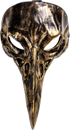 Vista 10 de Scary Creepy Crow Raven Halloween Cosplay Masquerade Party Face Mask Horror Devil Raven Face Eye Mask