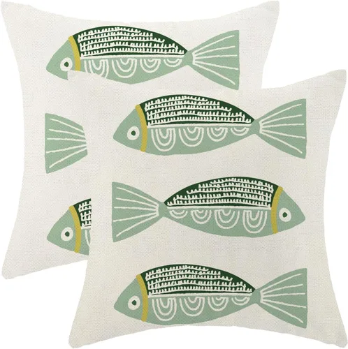 Vista 49 de Fundas de Almohada de Antílope 16x16 Paquete de 2, Fundas de Almohada Decorativas con Estampado de Piel de Animal Azul Marino, Fundas de Almohada