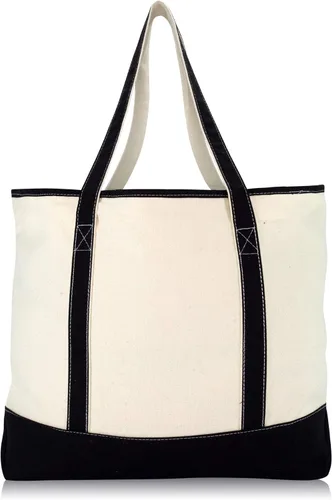 Vista 4 de Bolsa de mano de lujo con parte superior abierta de 22 pulgadas con bolsillo exterior