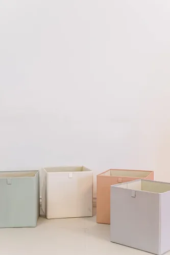 Vista 6 de 3 Sprouts Cubo de almacenamiento de tela reciclada, organizador plegable de 13 pulgadas para sistemas de estanterías de cubos, cubos para niños