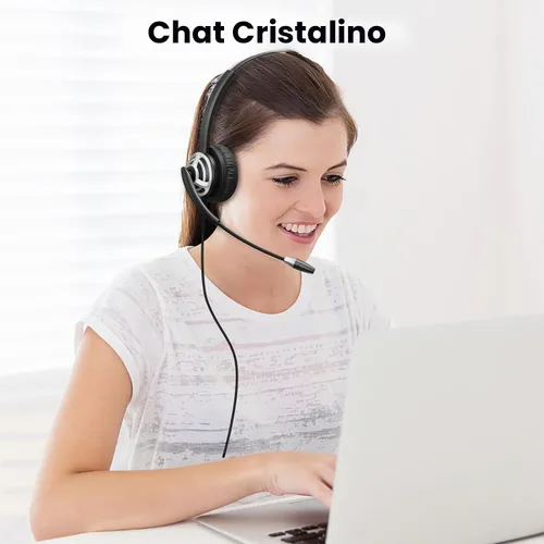 Vista 7 de MKJ Auriculares USB con micrófono para PC, auriculares de computadora con micrófono de cancelación de ruido para centro de llamadas y oficina