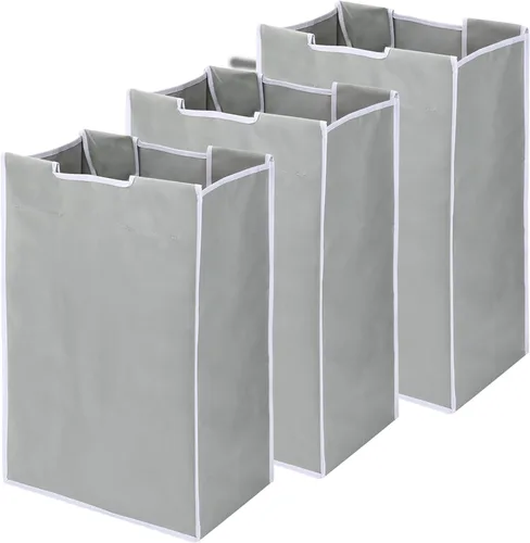 Vista 9 de Jhua - 3 bolsas de repuesto para clasificador de ropa sucia, paquete de 3 bolsas de repuesto extraíbles para carrito de ropa grande, bolsas