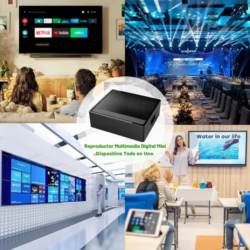 Vista 2 de BOXPUT Mini reproductor multimedia 4K con WiFi 6 BT y reproducción USB