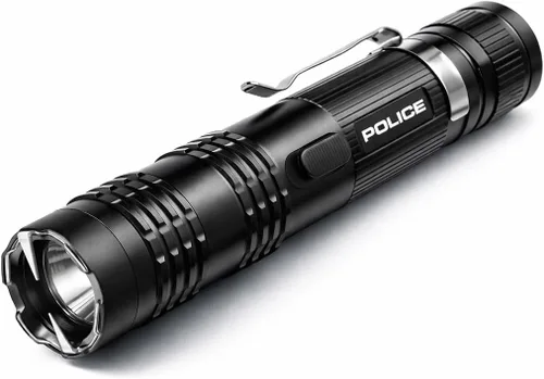 Vista 2 de Police Pistola paralizante para defensa personal - M12 Mini recargable de aluminio de alto voltaje con linterna LED, compacta y resistente