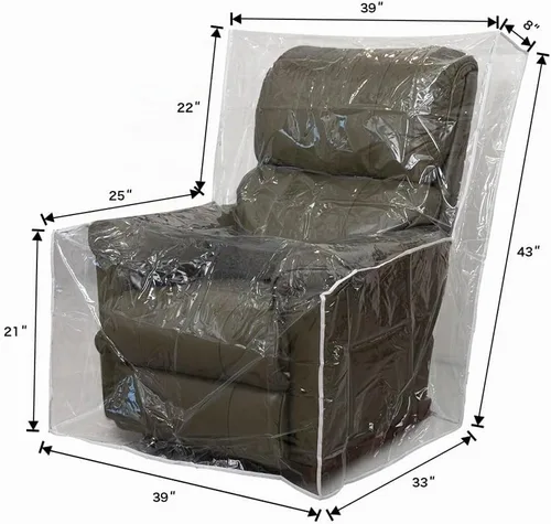Vista 4 de STONECREST - Funda de plástico para silla reclinable, vinilo transparente, impermeable, protector de muebles que rasca para mascotas, funda