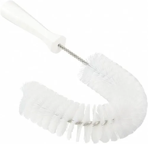 Vista 5 de Vikan 53729 Cepillo de gancho – Limpiador de tubos, tubos y canalones curvado de 14.17 pulgadas sin BPA, compatible con postes de extensión Vikan