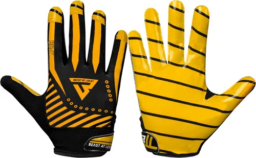 Vista 11 de Guantes de fútbol juvenil, guantes de fútbol transpirables para niños y adultos, guantes de receptor ancho para jóvenes, guantes ideales para un