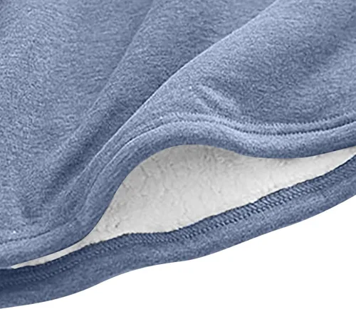 Vista 3 de Stessotudo Conjuntos de descanso para mujer, ropa interior cálida con forro polar y manga larga, ropa interior de sherpa, cómodos conjuntos de 2