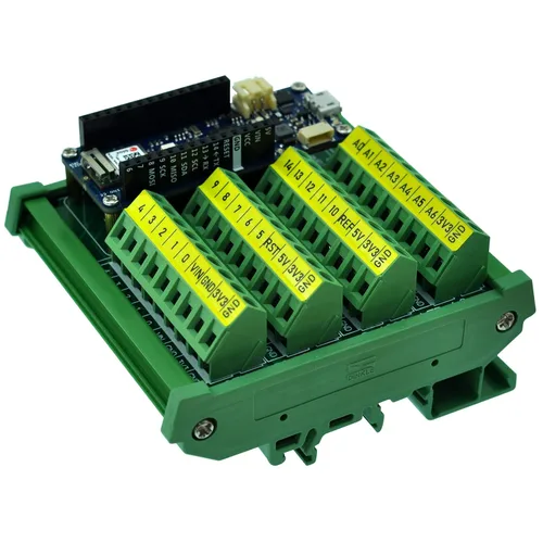 Vista 8 de Placa del módulo de ruptura del bloque de terminales del tornillo del montaje en carril DIN para Arduino MKR.
