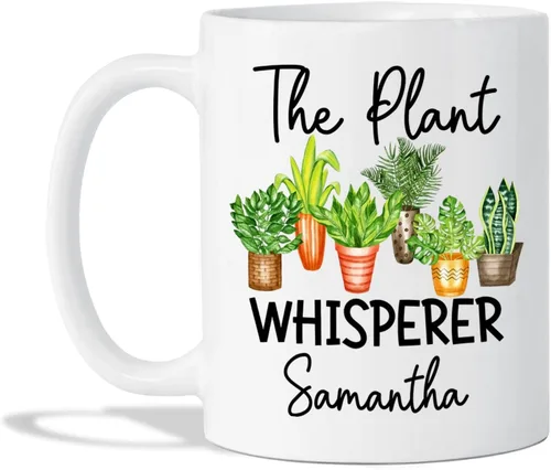 Vista 11 de Regalos personalizados para jardineros, taza de jardín con la frase "All I Need Is This Plant", taza de café para jardineros, taza para amantes