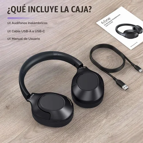 Vista 7 de FIFINE X3 Wireless Bluetooth Headphones with Mic for Music, Calls, Workouts Negro