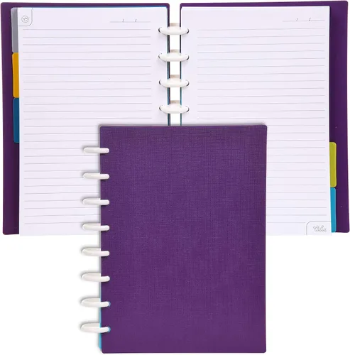 Vista 20 de Talia - Cuadernos de notas con tapas, planificador, personalizables, (Rosa de los 90, Junior (5.5 pulgadas x 8.5 pulgadas))