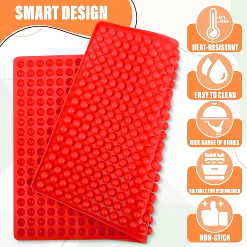 Vista 6 de Molde Boba 468-cavidad - Esterilla de silicona antiadherente flexible para hornear golosinas para perros, apta para lavavajillas, resistente al