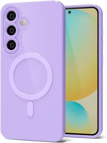 Vista 106 de Svanove Funda magnética de silicona para Samsung Galaxy S22, compatible con Magsafe, bonita funda para mujer, goma de gelatina brillante delgada