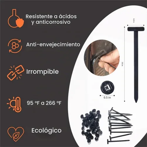 Vista 2 de Hebilla de bridas de cable universal de nylon, soporte de bridas de cremallera autobloqueante resistente, negro, para uso en interiores