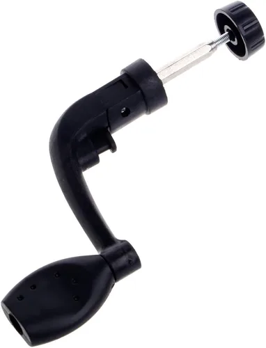 Vista 7 de Carretes de pesca universales de plástico con mango eléctrico para manivela y brazo de roca giratorio