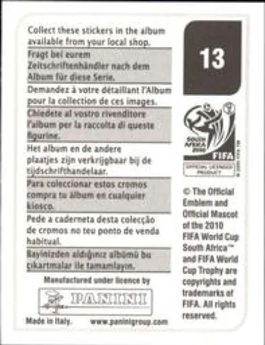 Vista 2 de Pegatinas de la Copa Mundial de la FIFA de Panini 2010 #13 Soccer City Stadium - Adhesivo oficial de álbum de fútbol (2 pulgadas x 1.5 pulgadas)