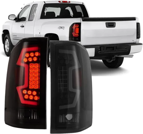 Vista 8 de Winjet Luces traseras LED para Chevrolet Silverado 1500 2500 3500 2010 2011 2012 2013 2014 Chevrolet Silverado 1500 2500 3500 3500] Tubo Lente