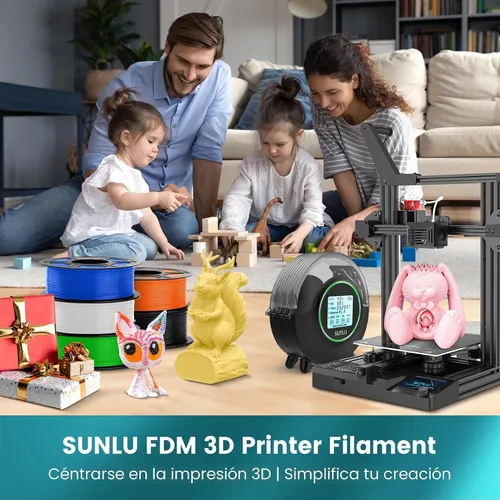 Vista 9 de SUNLU PLA filamento para impresora 3D, 1,75 PLA, precisión dimensional +/- 0.001 in, bobina de 2.2 lb 0.069 in