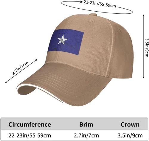 Vista 6 de QIZYOQA Bonnie Blue Flag Texture Effect Baseball Cap for Men Women Adjustable Funny Dad Hat