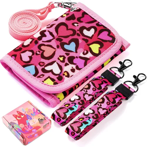 Vista 7 de Cartera infantil para niñas y niños, Leopardo-Púrpura, Moderno