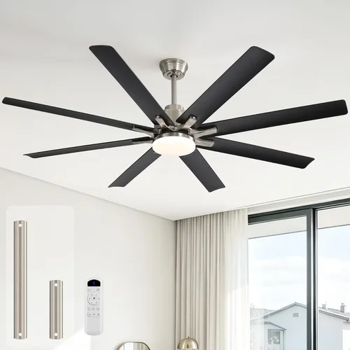 Vista 13 de Sofucor - Ventiladores de techo de 52 pulgadas con luces, ventilador de techo inteligente para interior/exterior con control remoto, funciona
