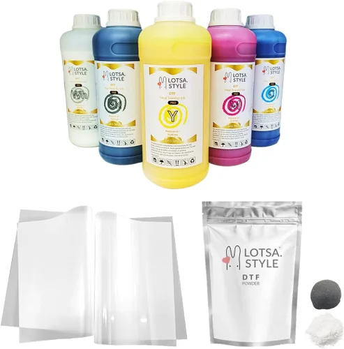 Vista 3 de LOTSA. STYLE Premium PRO DTF - Recambio de tinta para impresoras de inyección de tinta, impresión de película de transferencia de calor, edición