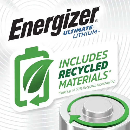 Vista 3 de Energizer Ultimate Lithium AA Baterías (Paquete de 2), Baterías de Litio Doble A de 1.5V