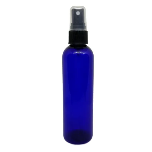 Vista 2 de GreenHealth Botella de plástico transparente de 2 fl oz con tapa de spray negra (paquete de 24)